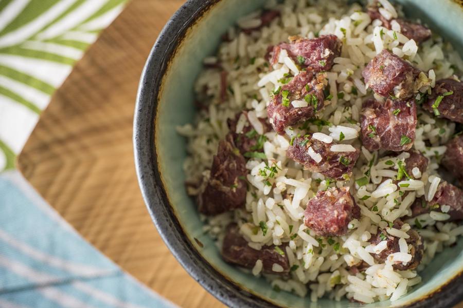 Arroz com Carne-Seca