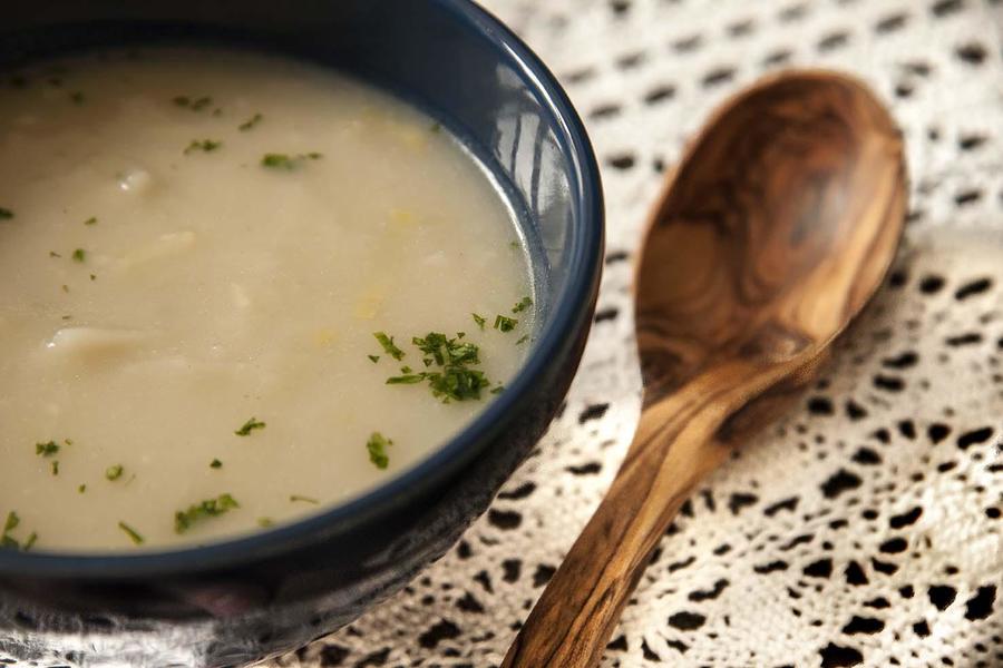 Creme de Couve-Flor com Alho-Poró