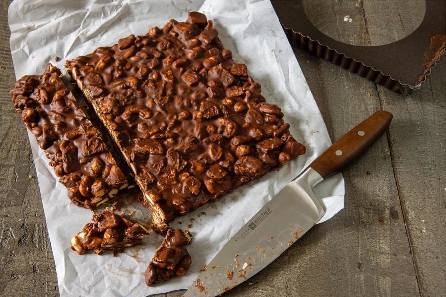 Pé-de-Moleque de Chocolate com Frutas Secas