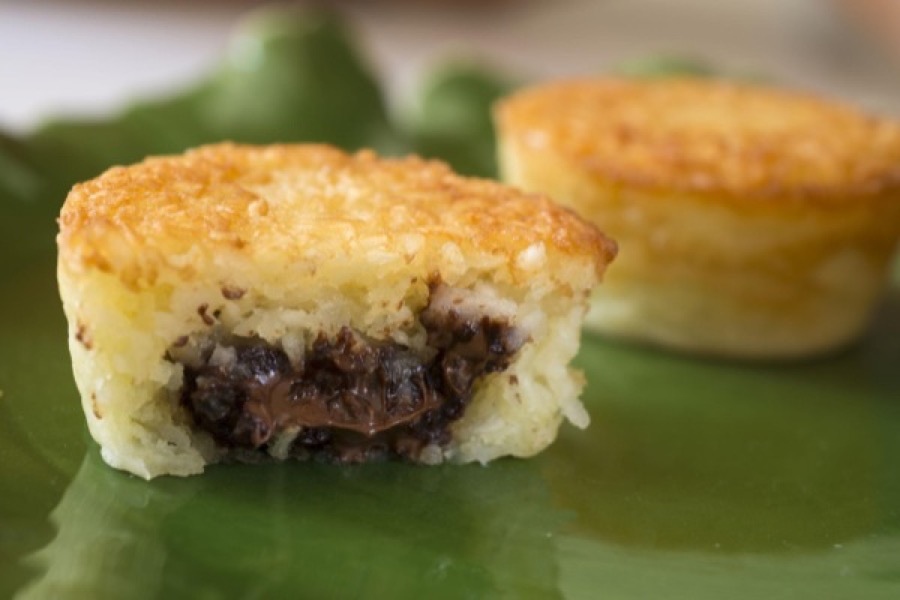 Bolinho de Coco com Recheio de Nutella