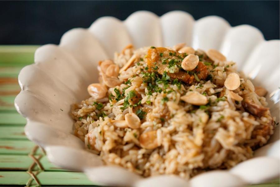 Frango com Arroz e Molho de Curry