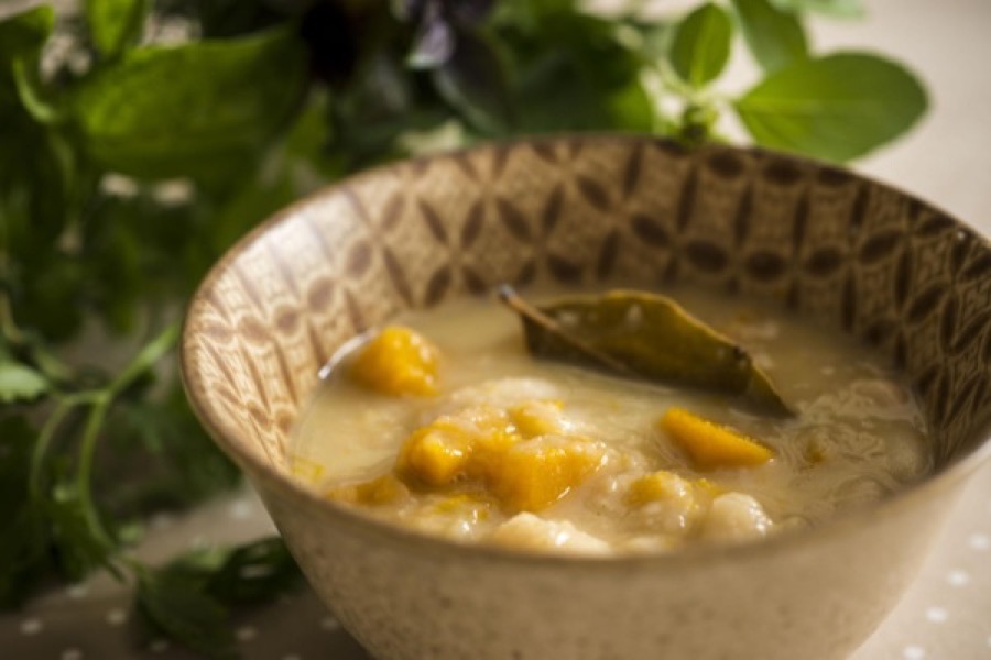 Sopa de Feijão-Branco com Abóbora