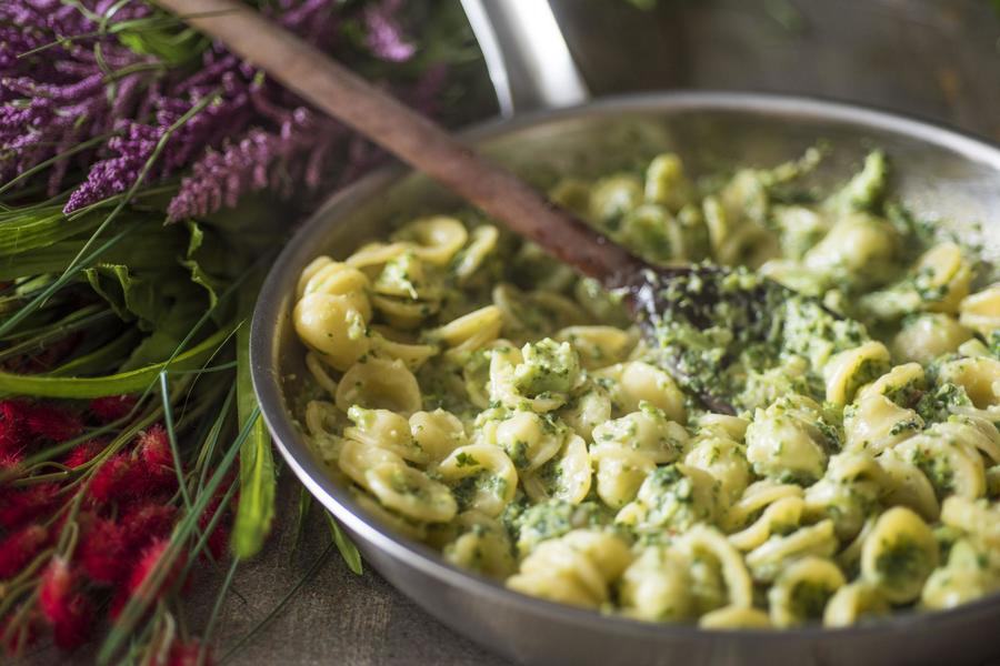 Orecchiette de Espinafre e Brócolis