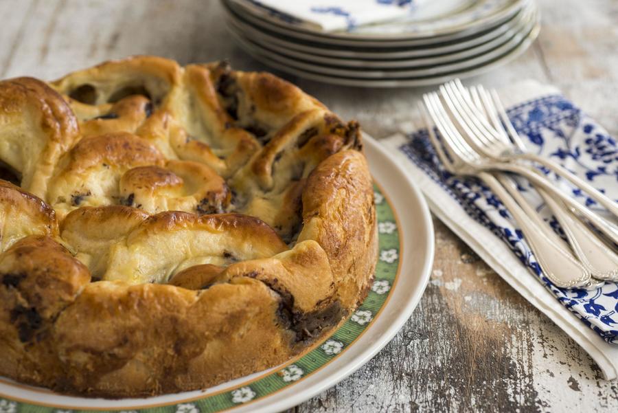 Rosca de Chocolate com Creme Baunilha