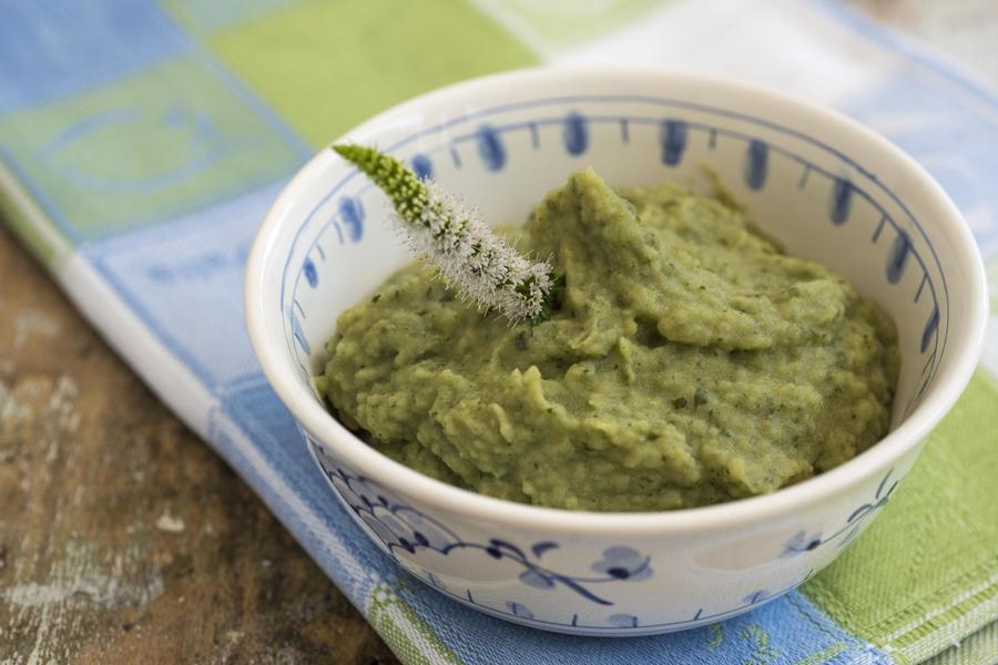 Purê de Batata com Pesto de Manjericão