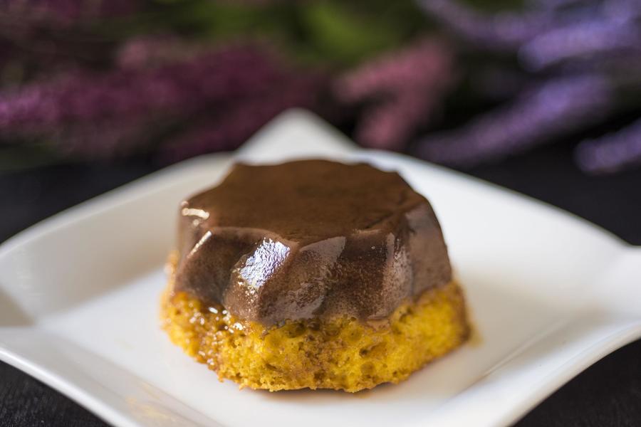 Bolo de Cenoura com Pudim de Chocolate