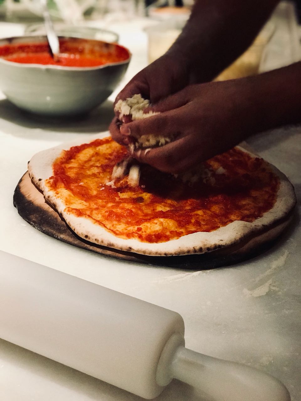 Massa de Pizza com Levain