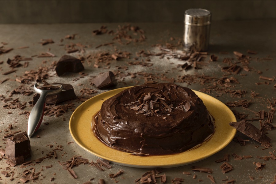 Torta de Avelã com Cobertura de Chocolate