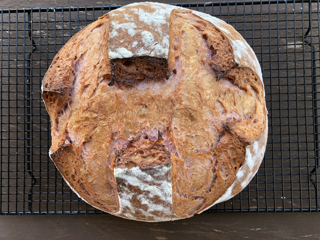 Pão de Batata-Doce Roxa com Levain