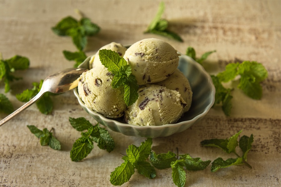 Gelado de Chocolate e Hortelã