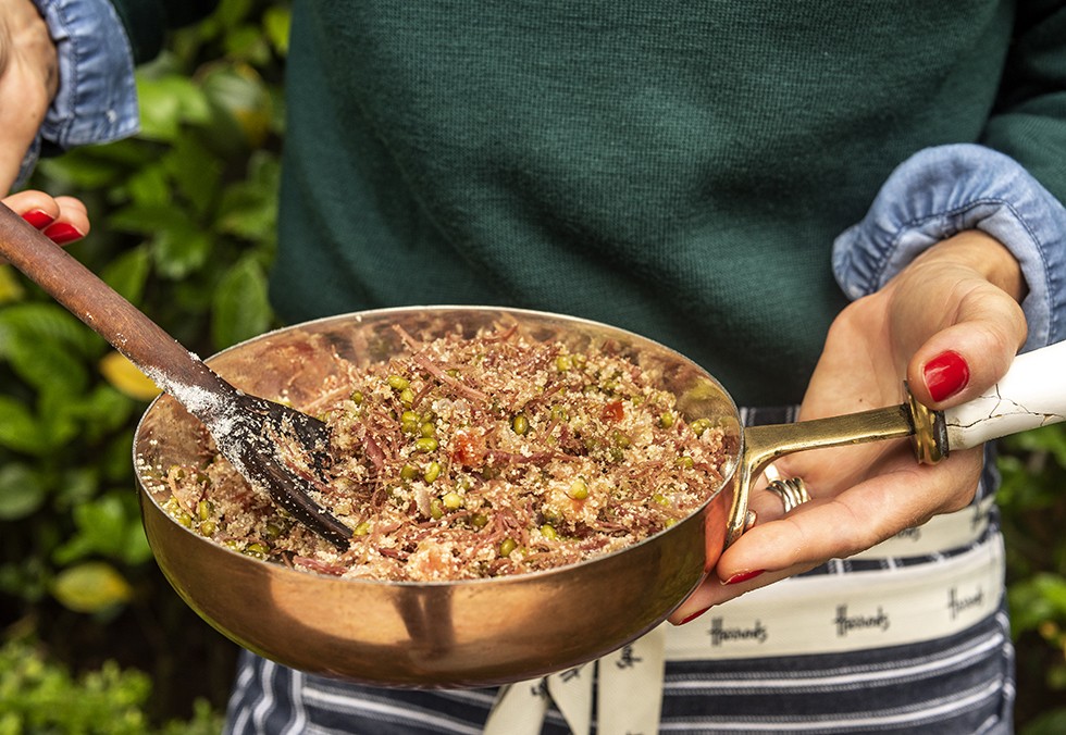 Farofa de Feijão-Verde com Carne-Seca