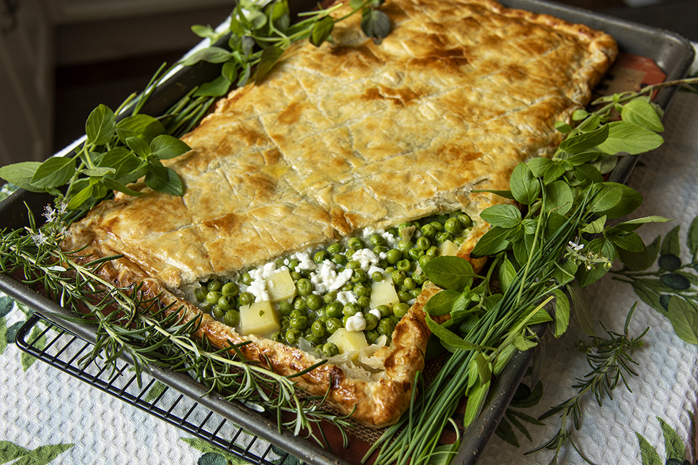 Torta de Ervilha e Batata