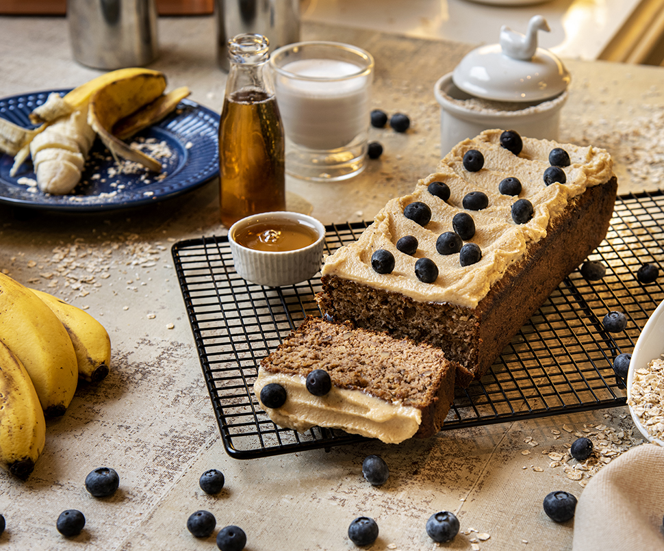 Bolo de Banana com Farelo de Aveia Sem Glúten