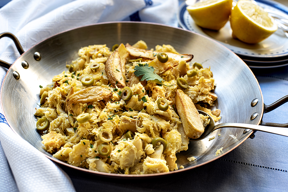 Bacalhau à Brás com Batata Rústica