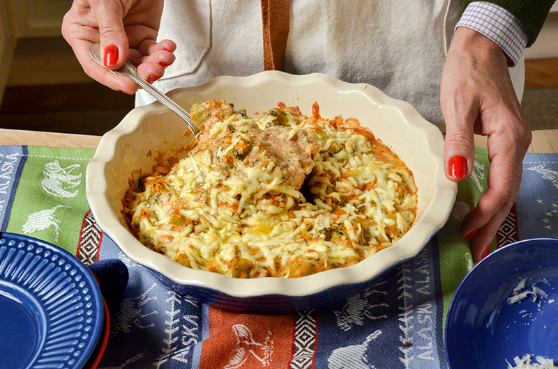 Frango Gratinado com Brócolis