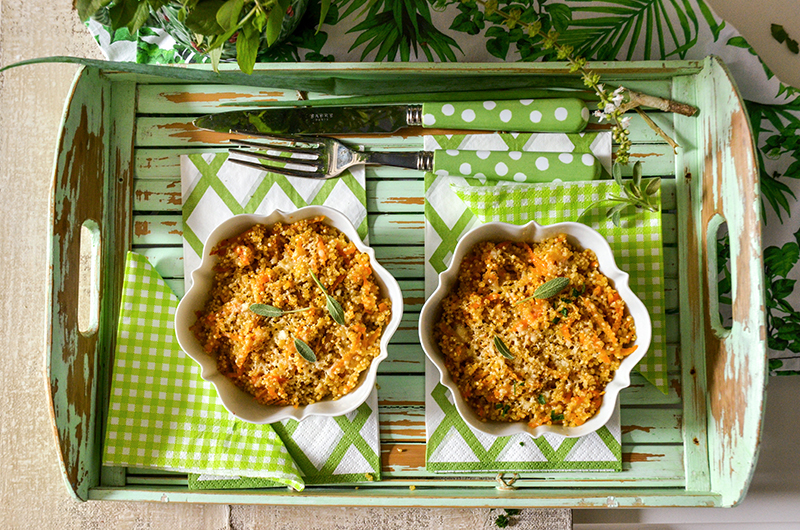 Quinua com Cenoura Gratinada