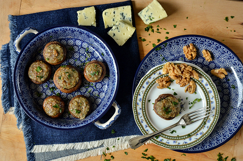 Cogumelos Recheados com Gorgonzola