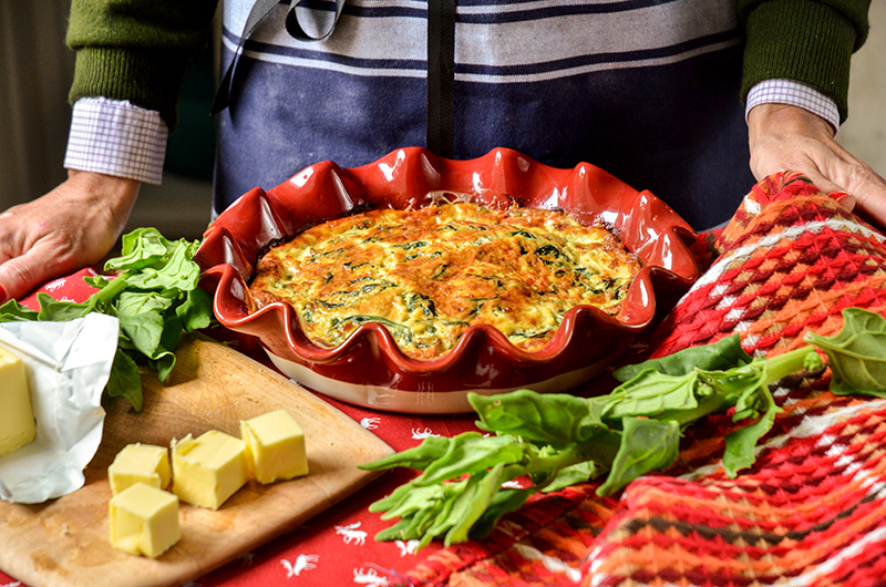 Torta de Espinafre Low Carb