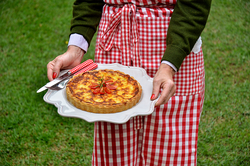 Quiche de Espinafre com Queijo Brie