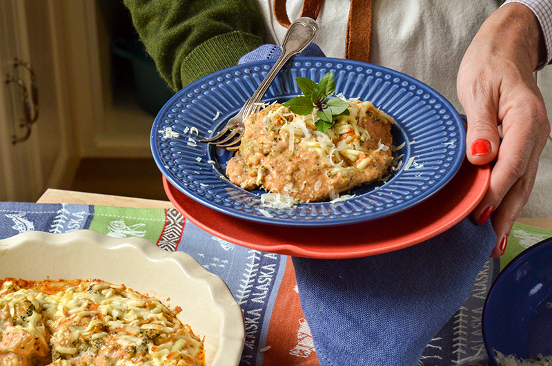 Frango Gratinado com Brócolis