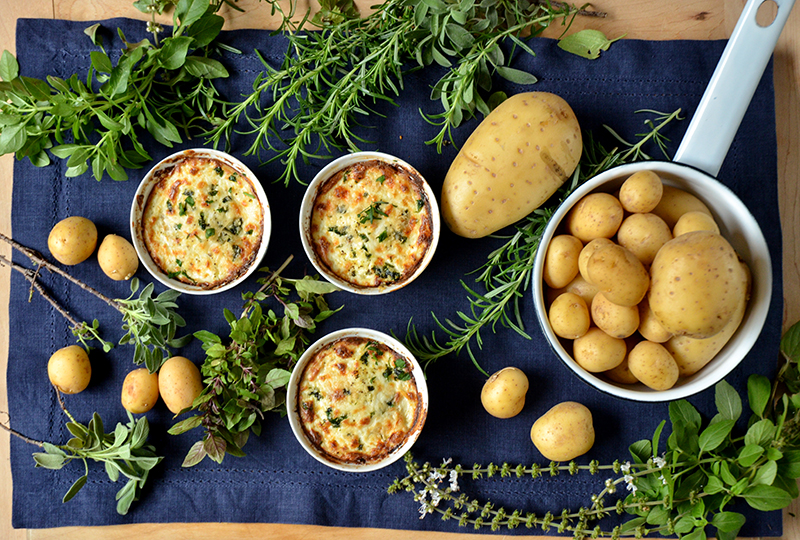 Batata Gratinada com Temperos Frescos