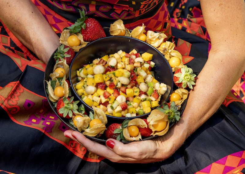 Ceviche de Frutas com Kombucha de Maracujá