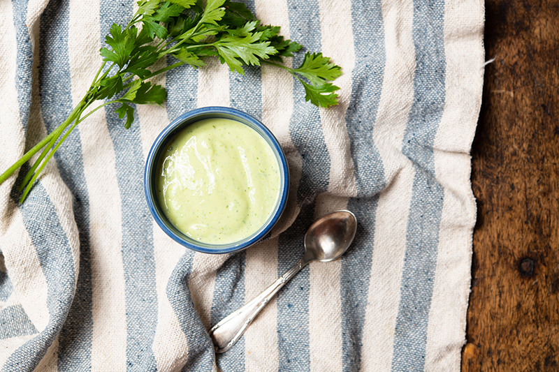 Creme Gelado de Tofu e Salsinha