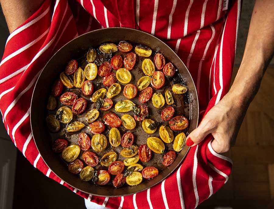 Tomatinhos Assados ao Vinagre Balsâmico