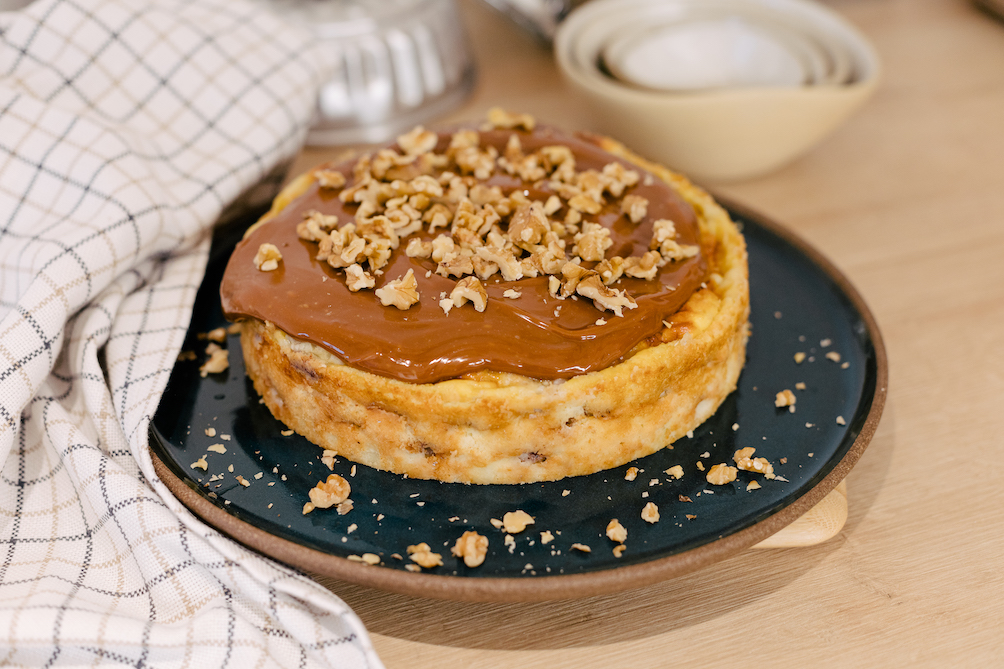 Torta Seca de Banana com Doce de Leite