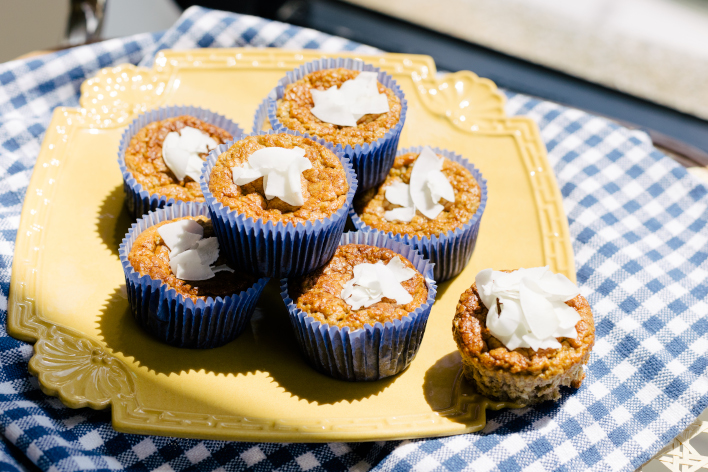 Muffin de Banana, Baunilha e Coco sem Açúcar