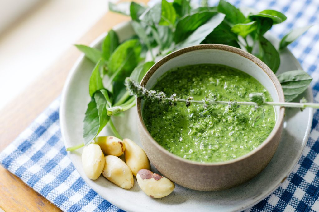 Pesto de Rúcula e Castanha