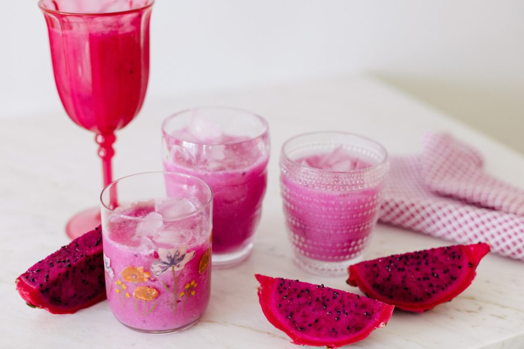 Suco Refrescante de Pitaia e Manga