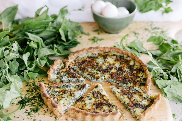 Quiche Integral de Espinafre e Alho-Poró