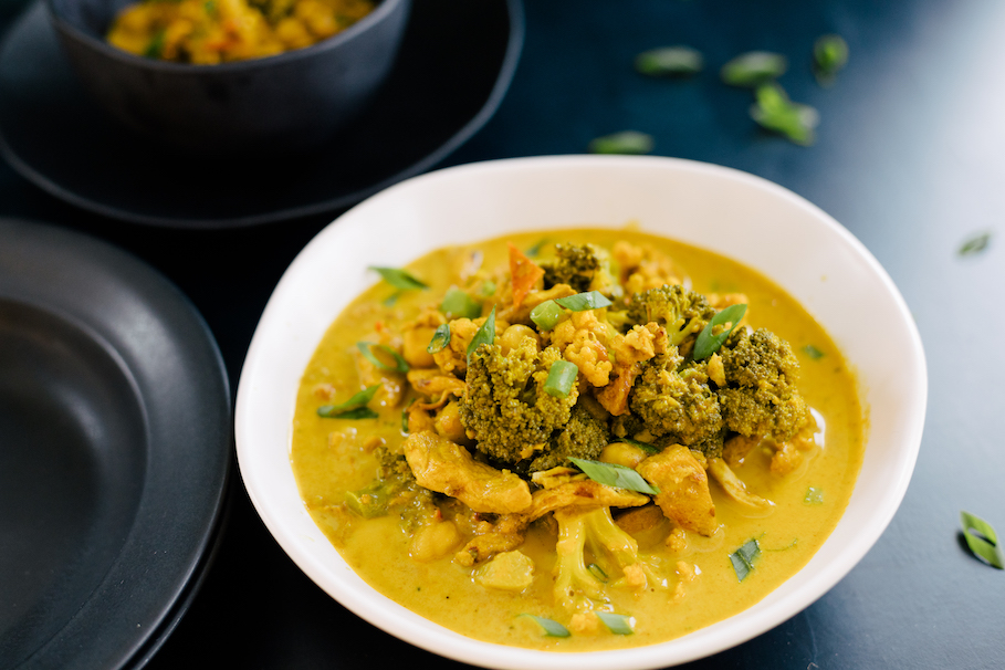 Curry Indiano de Frango e Vegetais