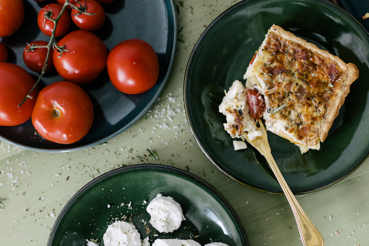 Quiche de Tomate com Queijo Branco