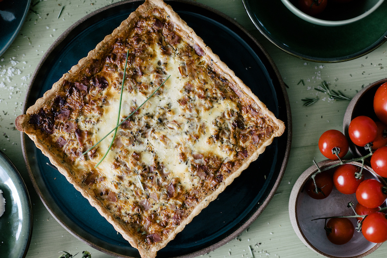 Quiche de Tomate com Queijo Branco