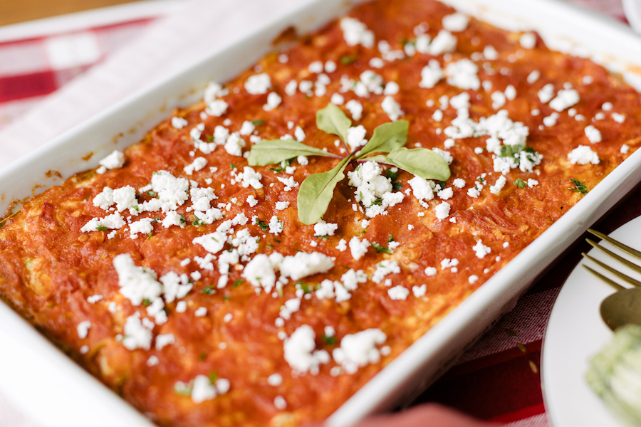 Lasanha de Abobrinha com Ricota e Molho de Tomate