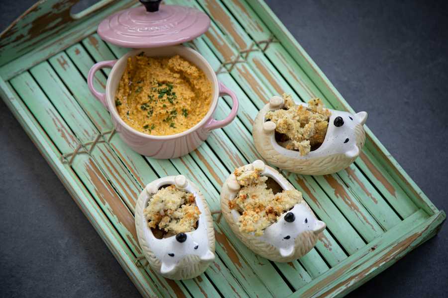 Filezinhos de Frango Empanados ao Forno com Dip de Cenoura