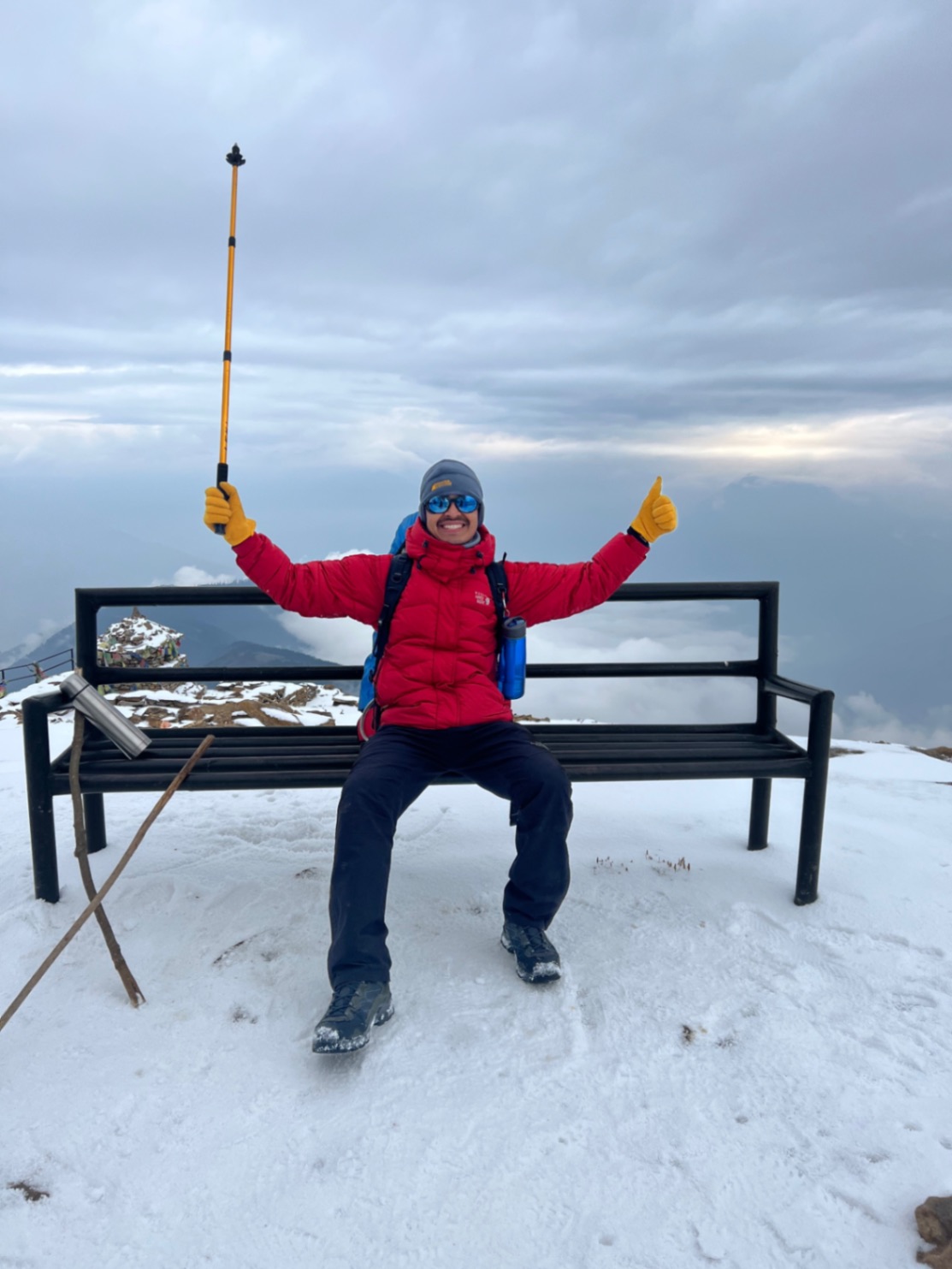 At Buddha Danda On the way to Goshaikunda