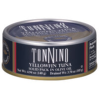 Tonnino Tuna, Yellowfin, Solid Pack in Olive Oil - 4.94 Ounce 