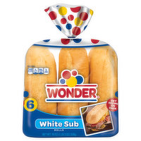 Wonder Rolls, White Subs - 6 Each 