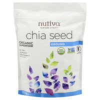 Nutiva Chia Seed, Ground - 12 Ounce 