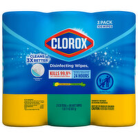 Clorox Disinfecting Wipes, Crisp Lemon/Fresh Scent, 3 Pack