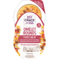 Just Crack an Egg Omelet Rounds, Three Meat - 4.6 Ounce 