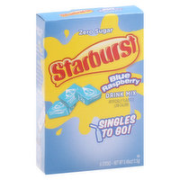 Starburst Drink Mix, Zero Sugar, Blue Raspberry - 6 Each 