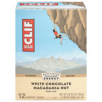 Clif Bar Energy Bars, White Chocolate Macadamia Nut - 12 Each 