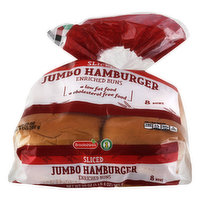Brookshire's Enriched Sliced Jumbo Hamburger Buns - 8 Each 