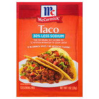 McCormick Seasoning Mix, 30% Less Sodium, Taco - 1 Ounce 