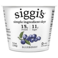 Siggi's Yogurt, Nonfat, Blueberry - 5.3 Ounce 