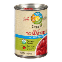 Full Circle Market No Salt Added Diced Tomatoes In Tomato Juice - 14.5 Ounce 